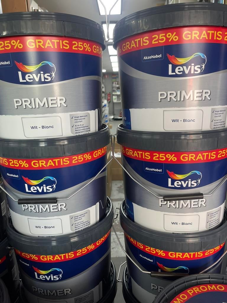‼️ Peinture Levis Velours 10L & Primer Levis 10L super PROMO, Doe-het-zelf en Bouw, Verf, Beits en Lak