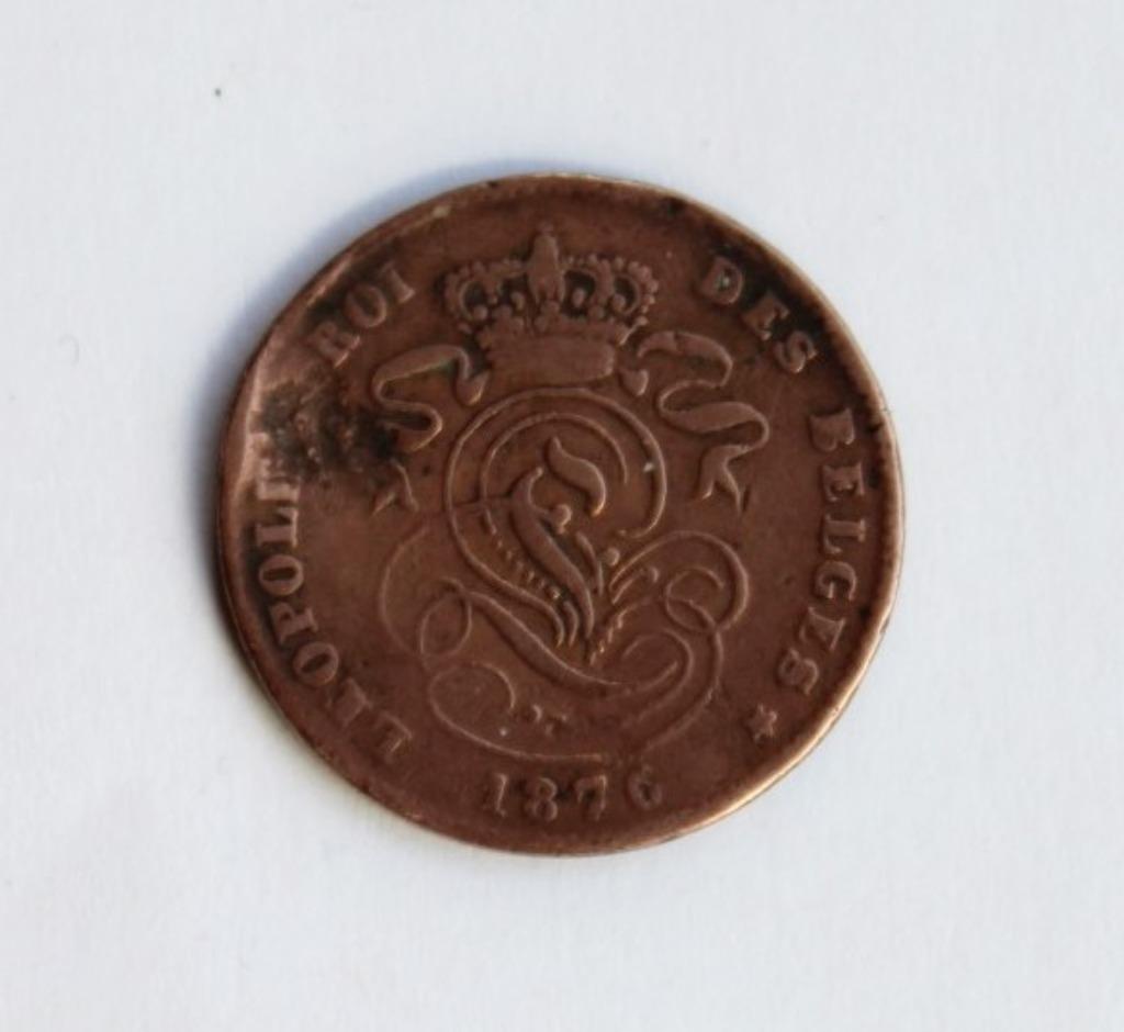2 CENTS CUIVRE LEOPOLD 2 1876, Enlèvement ou Envoi, Autre, Monnaie en vrac