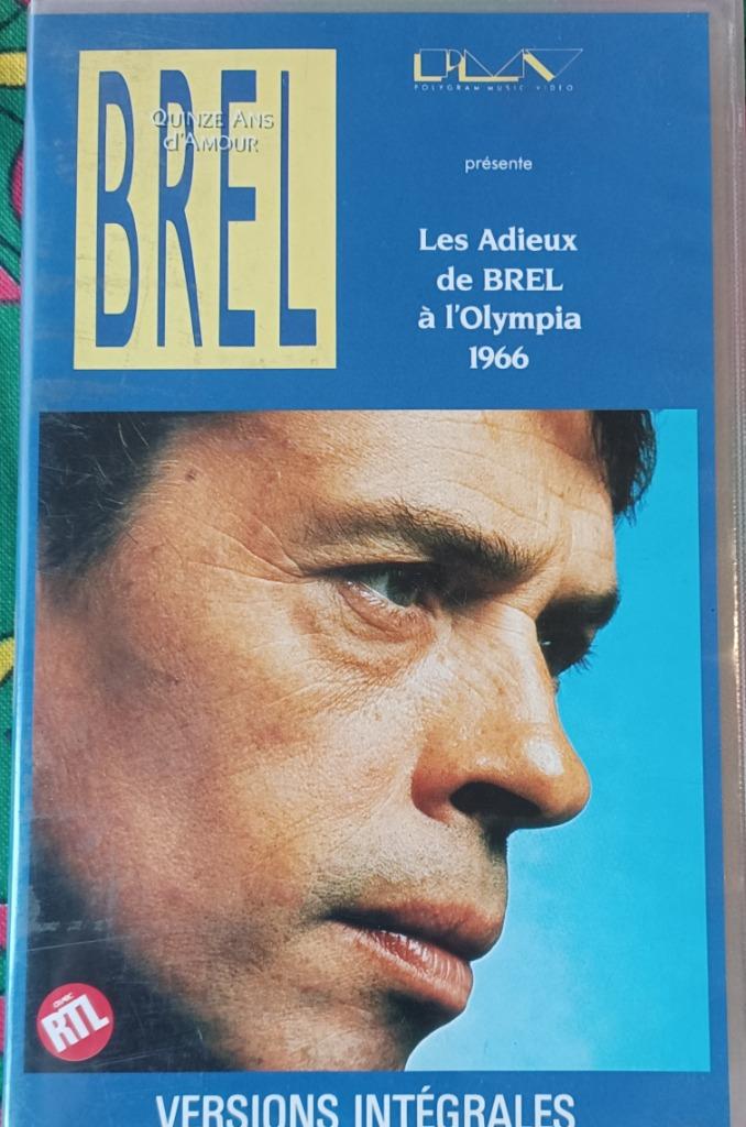 VHS // JACQUES BREL// Quinze ans d'amour//, Cd's en Dvd's, VHS | Documentaire, Tv en Muziek, Ophalen of Verzenden