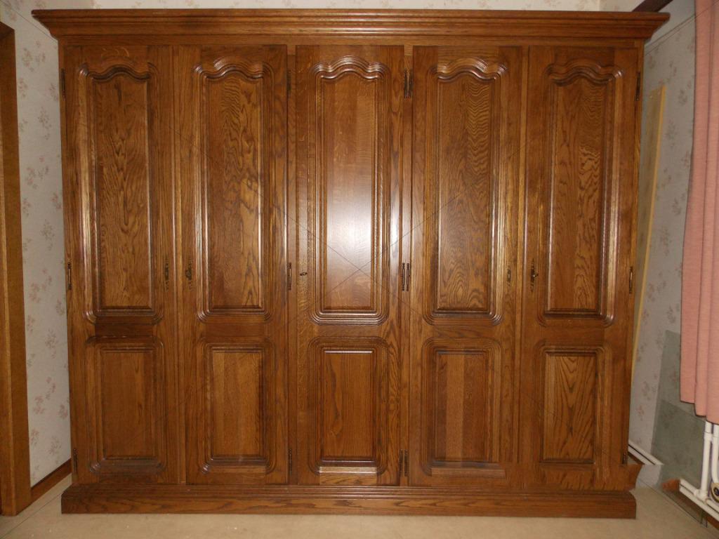 5 Deurs  Slaapkamerkast, Huis en Inrichting, Kasten | Kleerkasten, Ophalen, 200 cm of meer, Met plank(en), Eikenhout