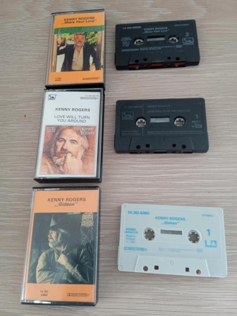3 muziek cassette bandjes Kenny Rogers, Ophalen of Verzenden, Zo goed als nieuw