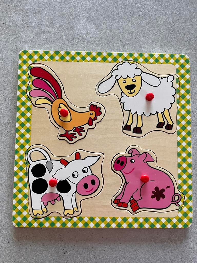 Houten puzzel voor peuters, Gebruikt, Ophalen of Verzenden, Van hout, Minder dan 10 stukjes
