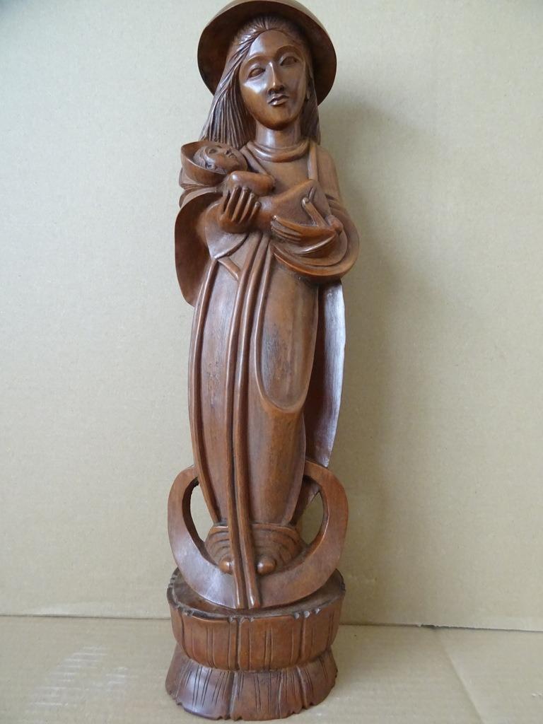 Statue ancienne en bois Marie Mère de Dieu Indonésie ? 43cm, Enlèvement ou Envoi