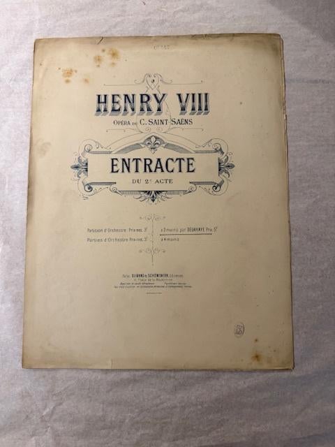 Saint Saëns — Henri VIII, Enlèvement ou Envoi, Artiste ou Compositeur, Classique, Utilisé