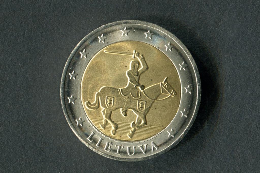 Litouwse Golden Rider-exemplaar van 2 euro munttestmunt, Postzegels en Munten, Ophalen of Verzenden, Overige landen, 2 euro, Setje