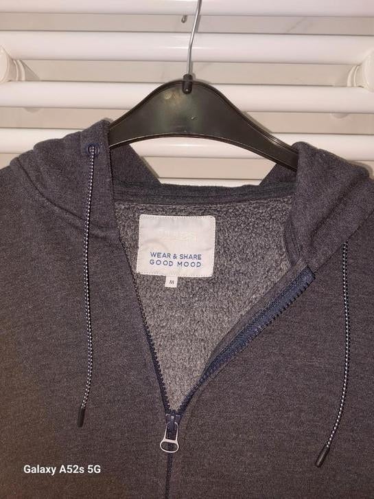 Sweat-shirt homme tirette taille small très bon état pour 15, Enlèvement, Comme neuf, Bleu