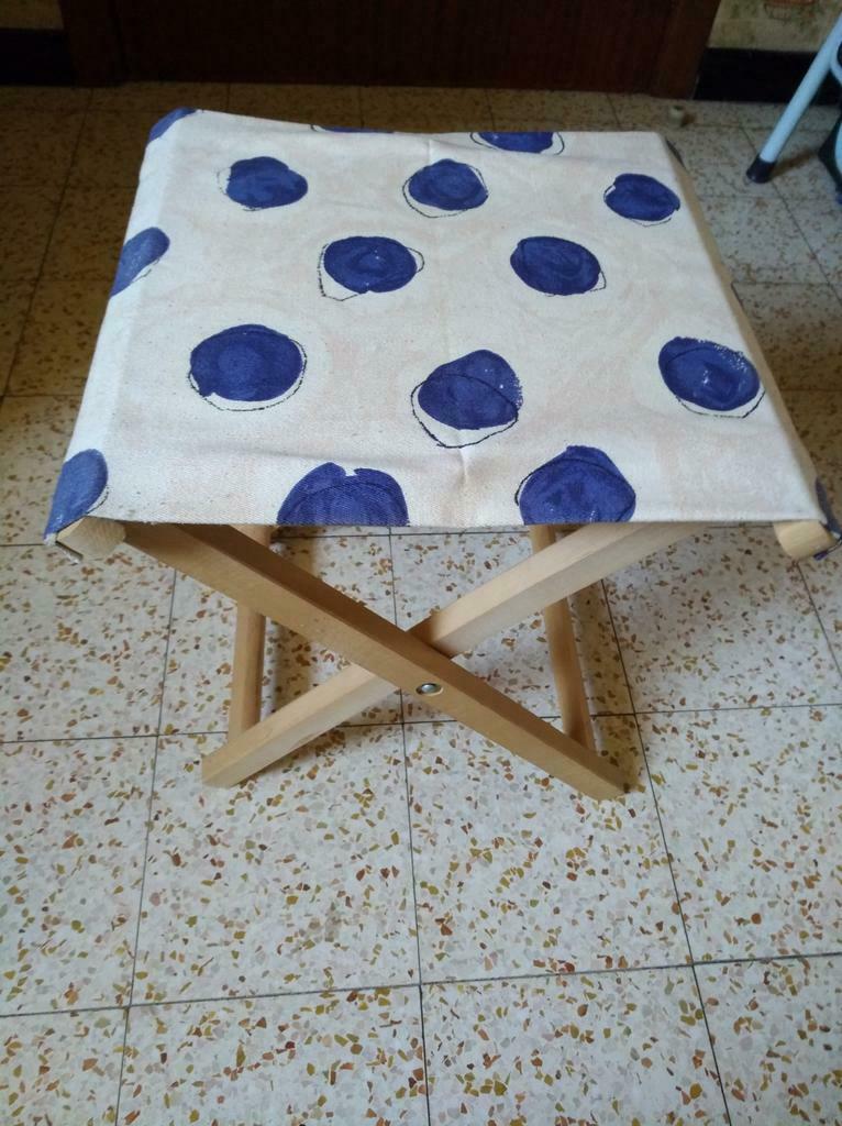 Siege d'appoint Ikea en bois et toile +/- 35 x 34 h 37, Enlèvement, Neuf, Autres types