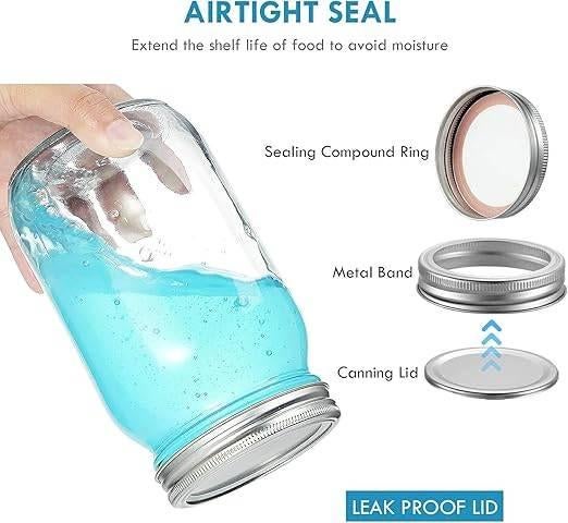 Set van 6 weckpotten | 960ml | GRATIS LEVERING, Verzenden, -, Pot, Bus of Blik, Nieuw