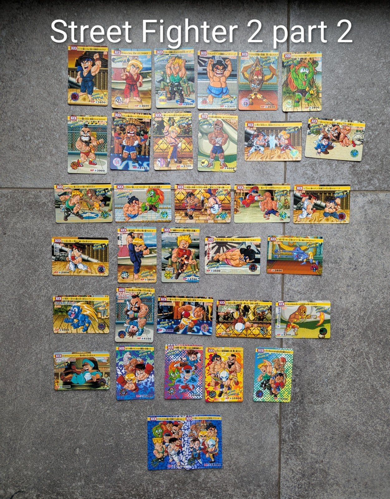 Street Fighter II deel 2 kaarten, Cardass Bandai 1992 mint, Ophalen of Verzenden