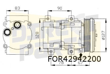 Ford Escort V/VI (9/90-12/00) (1.8TD) compressor AC OES! 102, Neuf, -, Ford, -