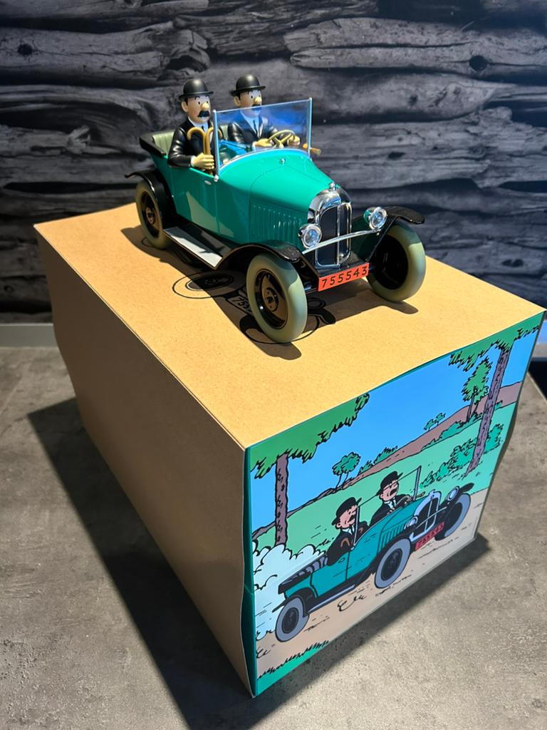1:12 Kuifje auto Moulinsart Citroën 5HP Jansen & Janssen, Verzenden, Kuifje, Zo goed als nieuw, Beeldje of Figuurtje