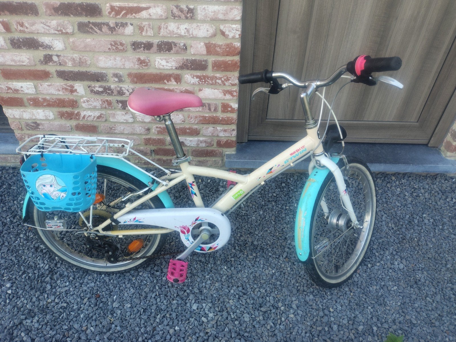 meisjesfiets 20 inch met naafdynamo, Vélos & Vélomoteurs, Vélos | Filles, Vitesses, Frein sur jante, Btwin meisjesfiets kinderfiets decathlon b-twin mistygirl 500 20