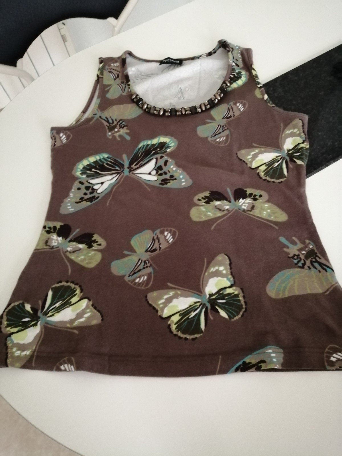 Damestopje Taifun met glitterstenen maat 40, Kleding | Dames, Topjes, Ophalen, Maat 38/40 (M), Bruin