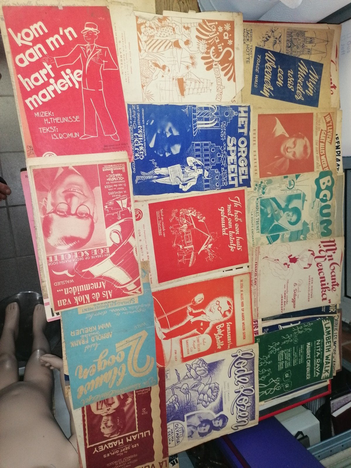 veel oude muziek partituren zie foto's, Ophalen of Verzenden