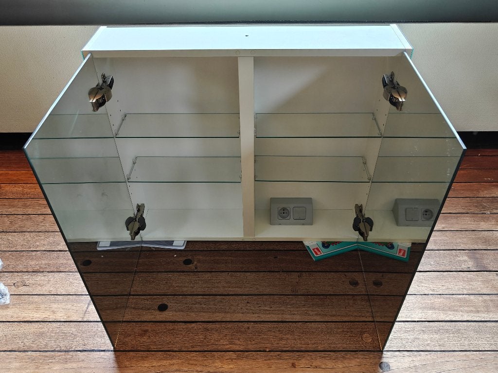ARMOIRE À MIROIR COMBO/MOLTO/PURO 2 PORTES 80 - Desco, Neuf, Armoire à miroir, Moins de 25 cm, Moins de 100 cm