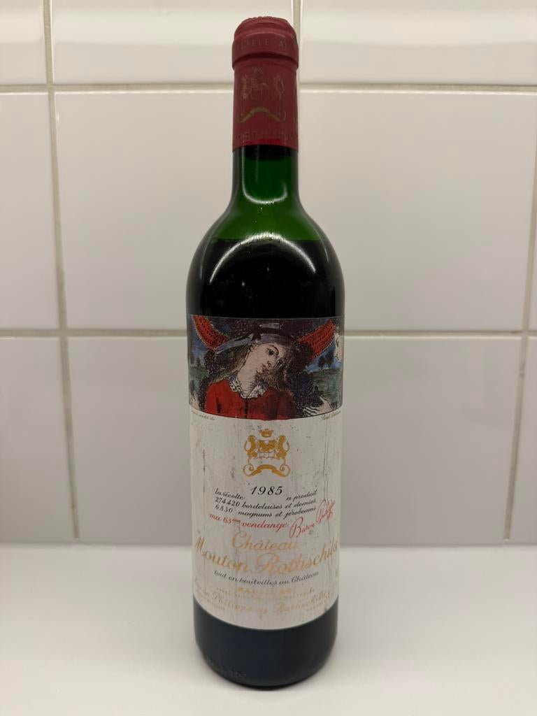 Chateau Mouton Rothschild wijnfles 1985, Ophalen, Zo goed als nieuw