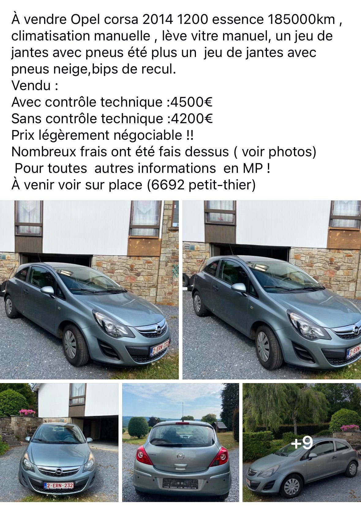 Opel corsa, Enlèvement