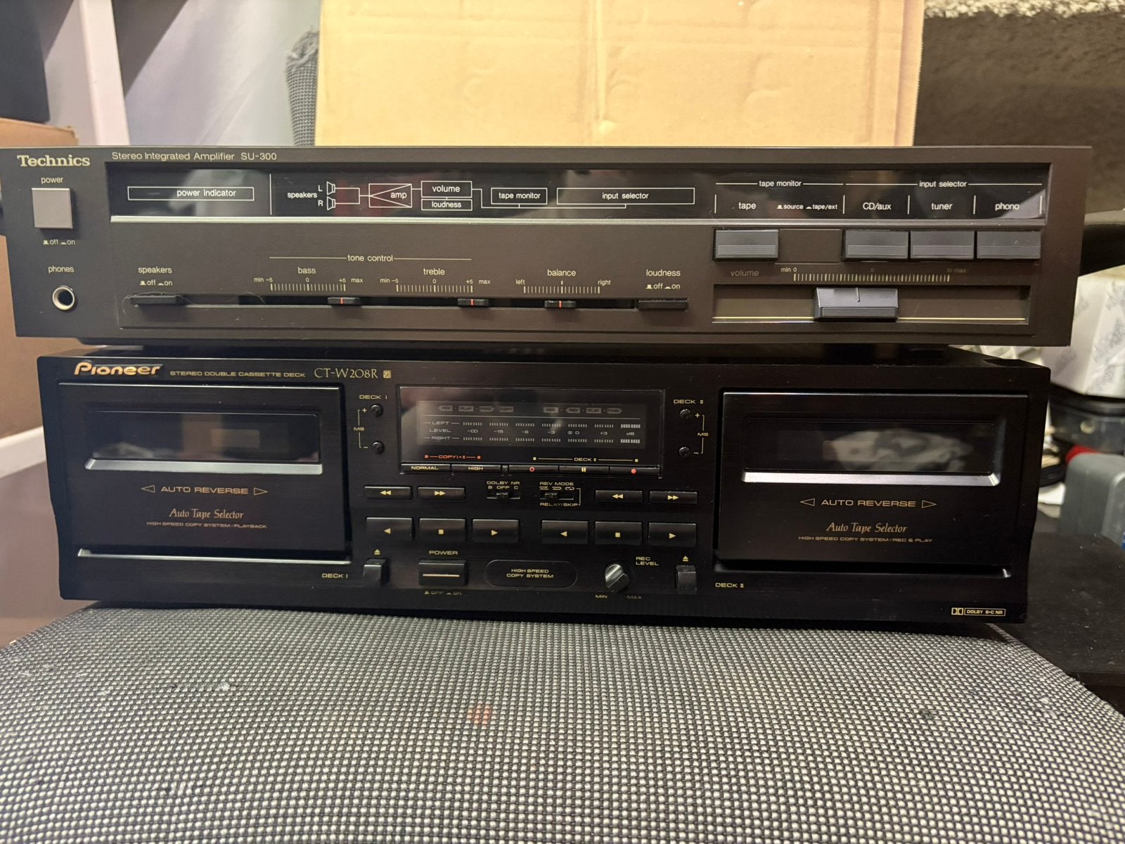 Vintage Technics SU-300 + Pioneer CT-W208R volledig werkend, Audio, Tv en Foto, Ophalen, Zo goed als nieuw