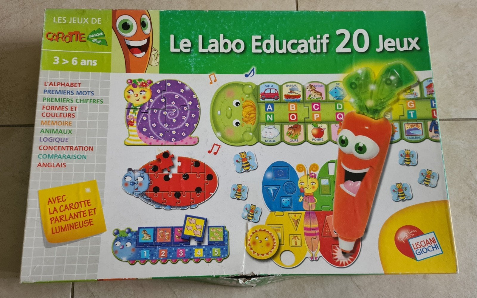 Le labo éducatif 20 jeux, Enlèvement