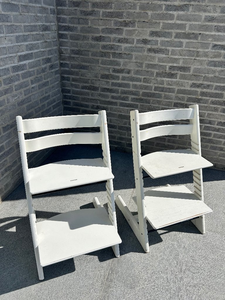 Kinderstoelen Stokke Tripptrapp WIT, Kinderen en Baby's, Kinderstoelen, Ophalen, Gebruikt, Meegroeistoel