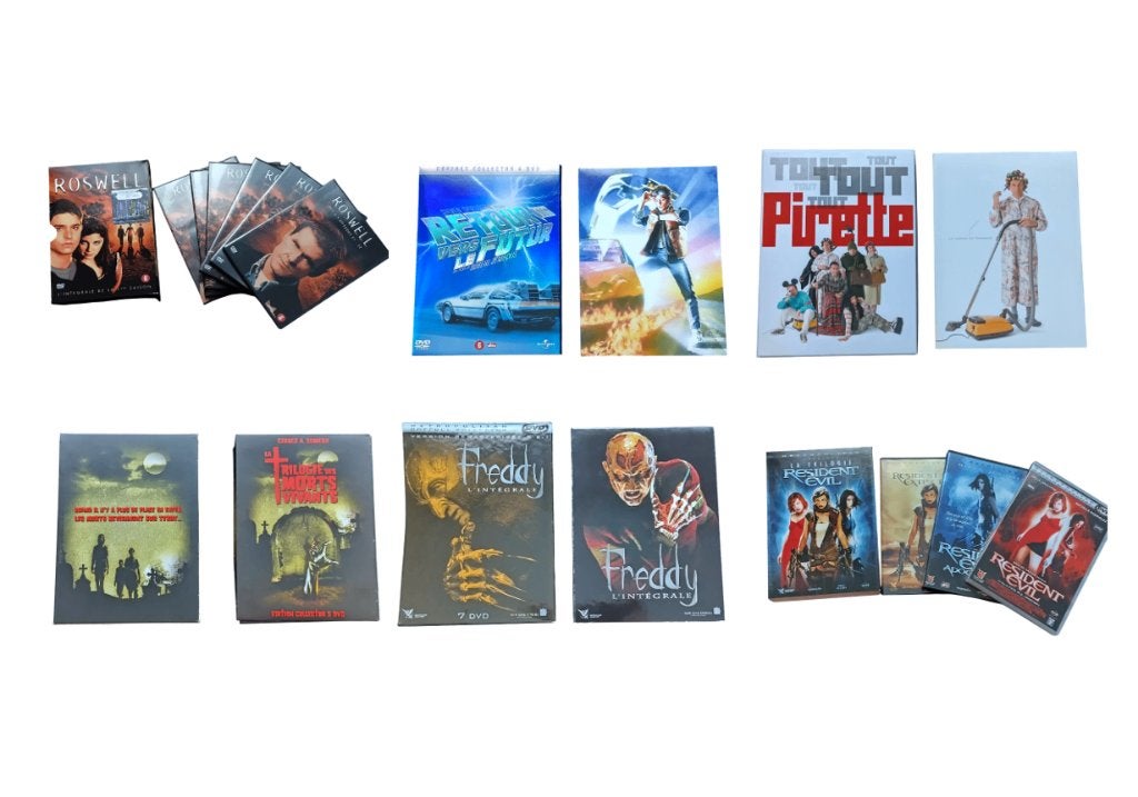 71 DVD-films 2 Blu-ray-films (films zonder prijs => 3€/stuk), Alle leeftijden, Ophalen, Zo goed als nieuw, Boxset