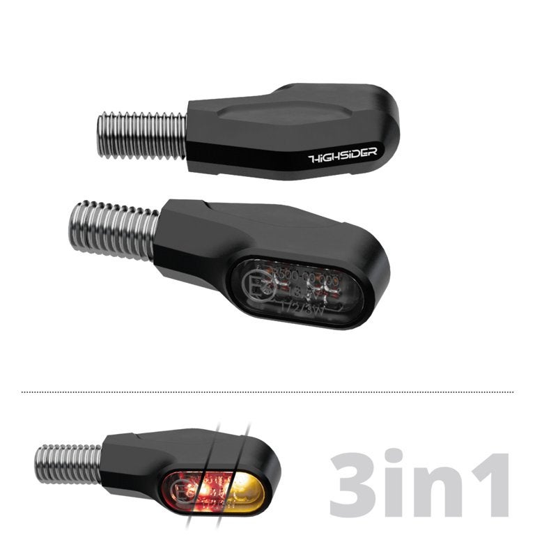 LED knipperlicht 3-1 Highsider Ventura X achter Kawasaki, Nieuw, Ophalen of Verzenden
