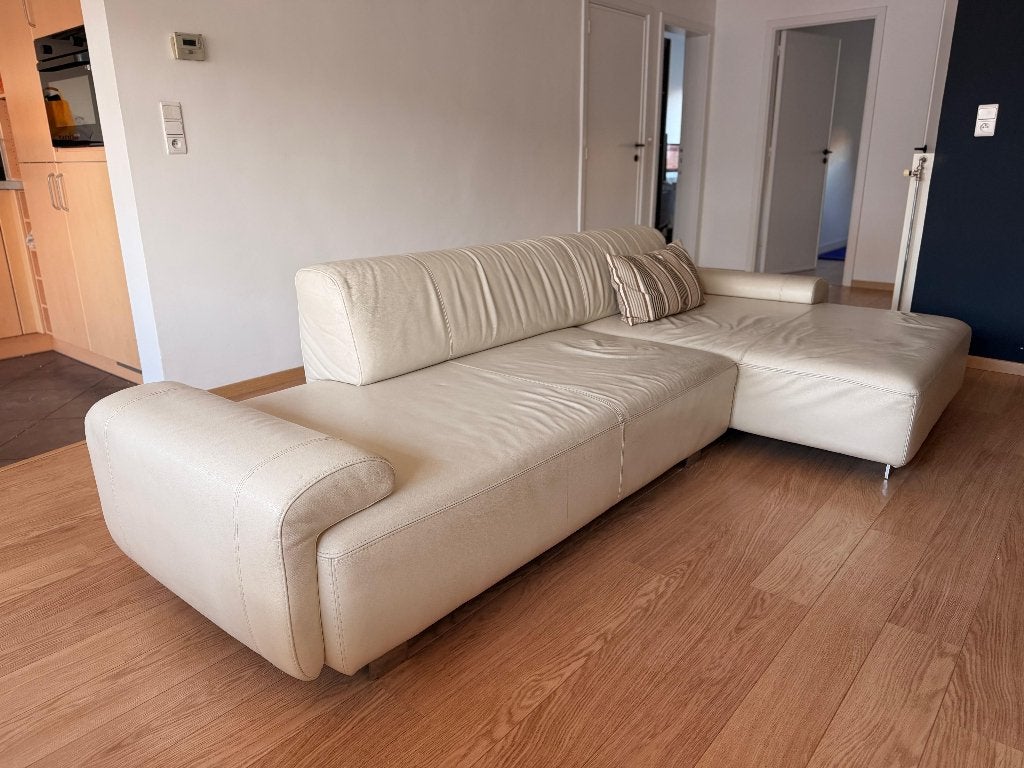 Design leer zetel - Made in italy, 300 cm ou plus, Quatre personnes ou plus, 125 à 150 cm, Banc droit