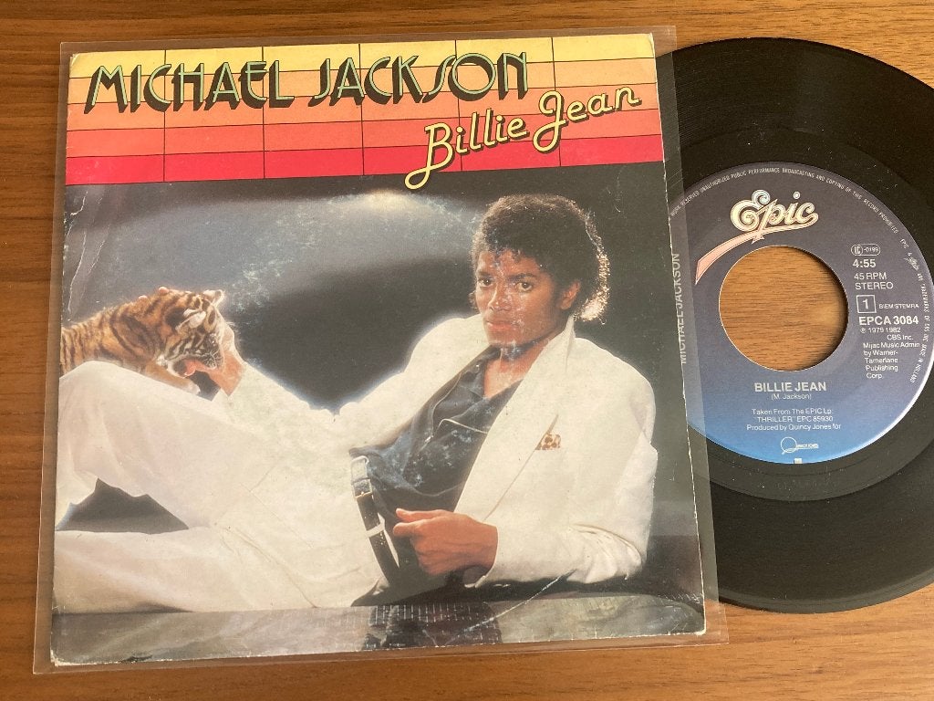Michael Jackson – Billie Jean, Housse de protection extérieure, Enlèvement ou Envoi, 7 inch