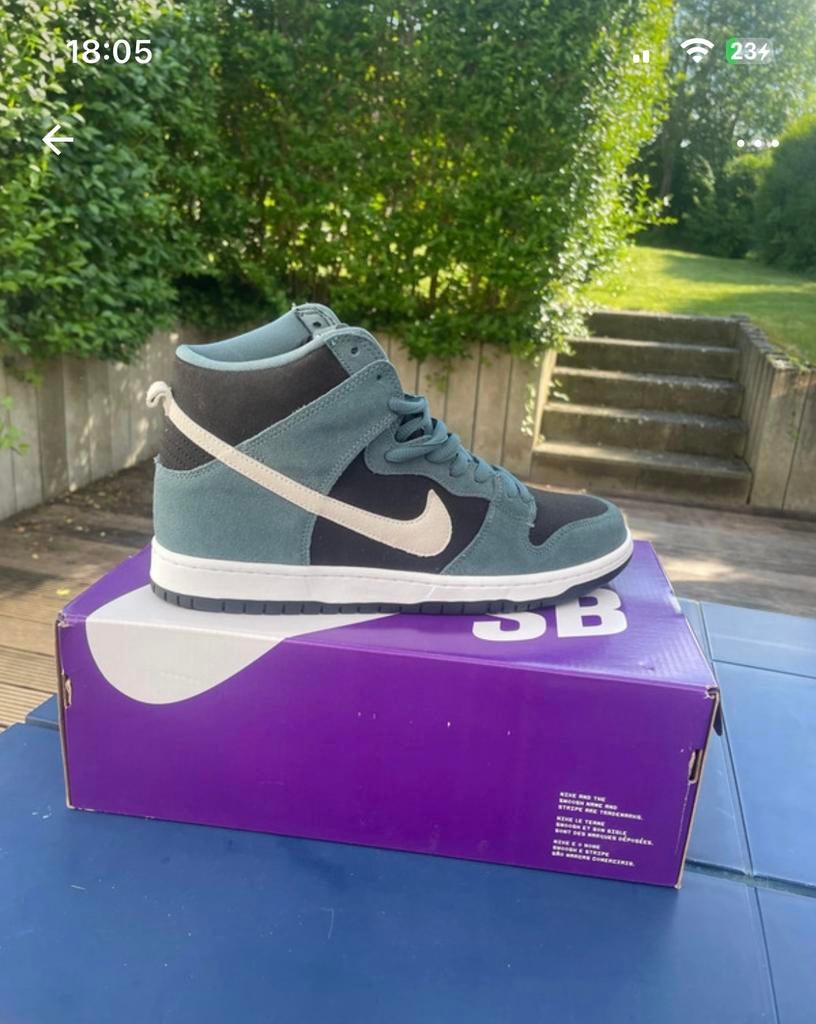 Nike SB Dunk high pro mineral slate/sail black-white 45,5, Vêtements | Hommes, Chaussures, Neuf, Enlèvement ou Envoi, Bleu, Baskets