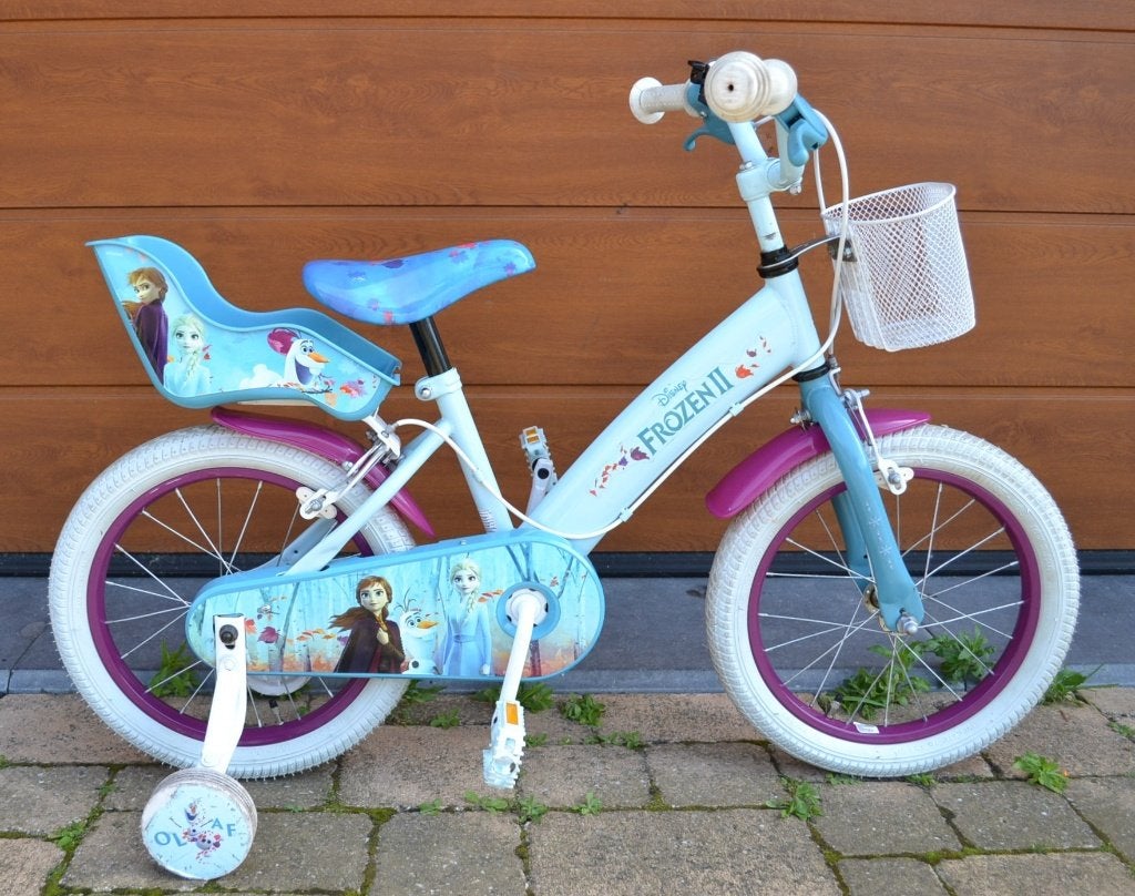 Disney frozen 2. 16 inch. Topstaat, 100% perfect. Npr 160 €, Fietsen en Brommers, Ophalen, Zijwieltjes, 16 tot 20 inch, Disney