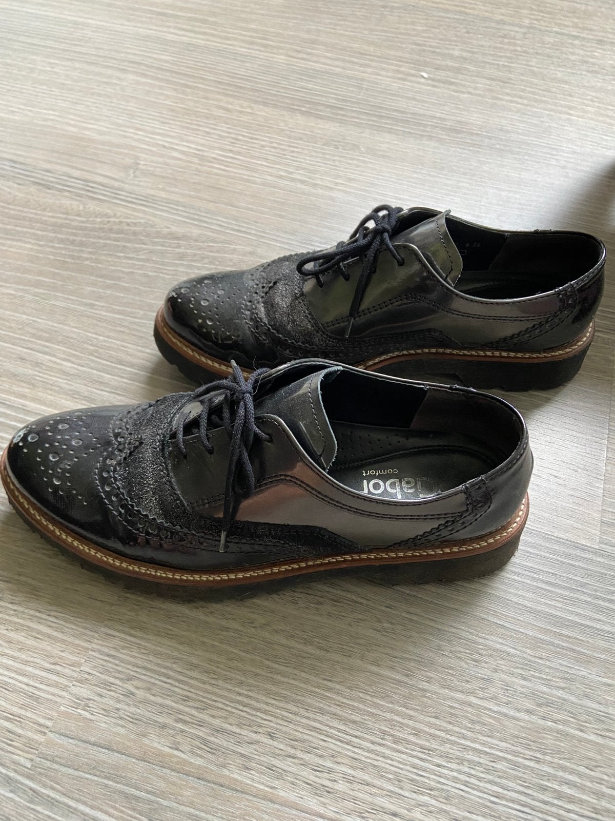 Chaussure à lacets Gabor noire pour femme, taille 38, Enlèvement, Porté, Chaussures basses, Noir