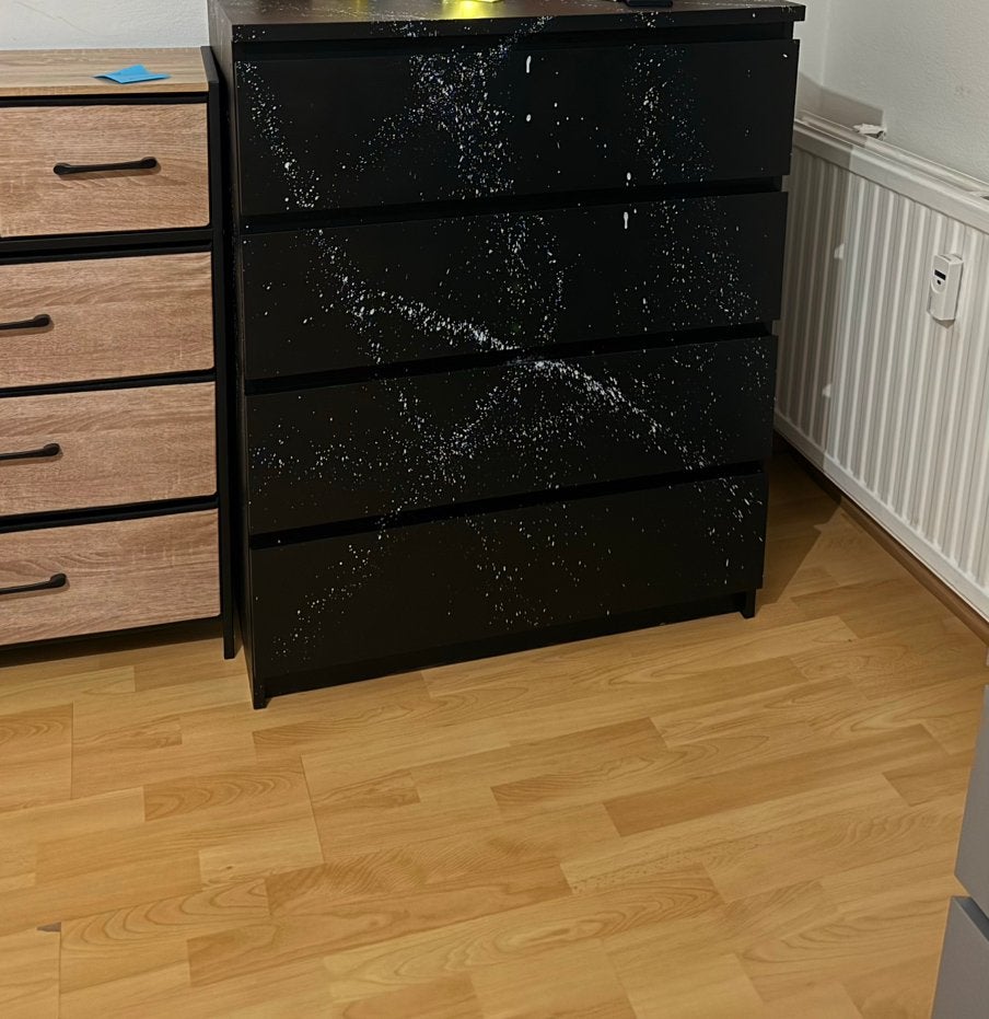 Commode IKEA MALM peinte à la main, Ophalen, Nieuw, 100 tot 150 cm