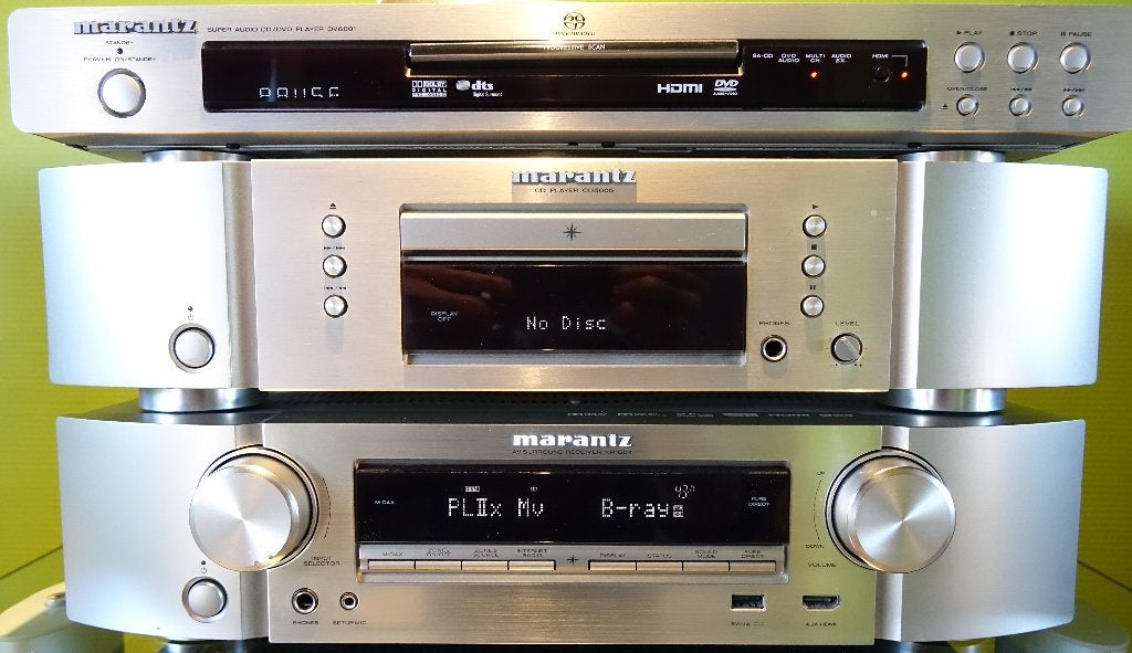 Marantz ens : composé de : ampli NR1604-CD5005-DV6001, Marantz, Ophalen of Verzenden, Zo goed als nieuw, Minder dan 60 watt