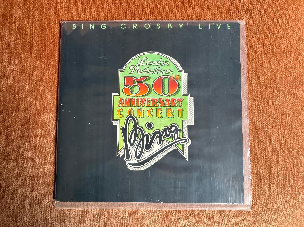 Bing Crosby Live, London Palladium 50th Anniversary Concert, Ophalen, 1960 tot 1980, Inclusief binnenhoes, Zo goed als nieuw