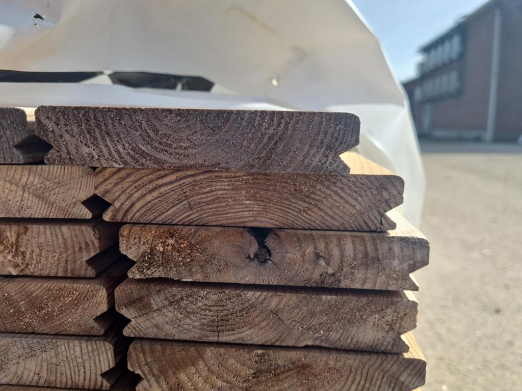 Thermowood vuren terrasplanken 26 mm – 14 cm breed –, Ophalen, Hout