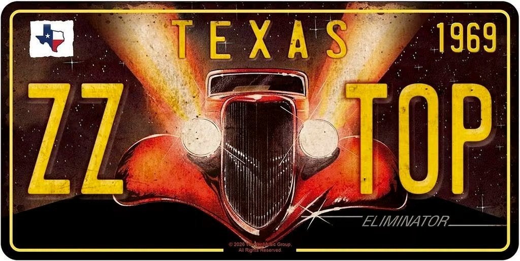 ZZ Top - Eliminator - USA Nummerplaat officiële merchandise, Ophalen of Verzenden, Nieuw
