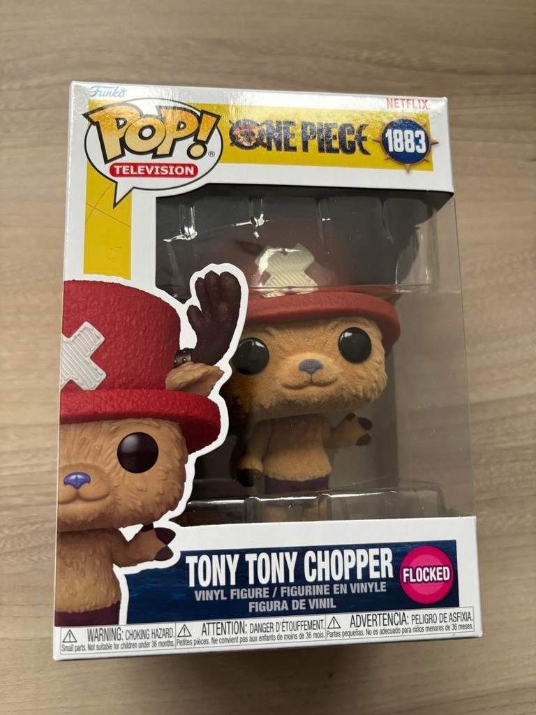 Funko Pop! Tony Tony Chopper Flocked #1883 One Piece Netflix, Ophalen of Verzenden, Zo goed als nieuw