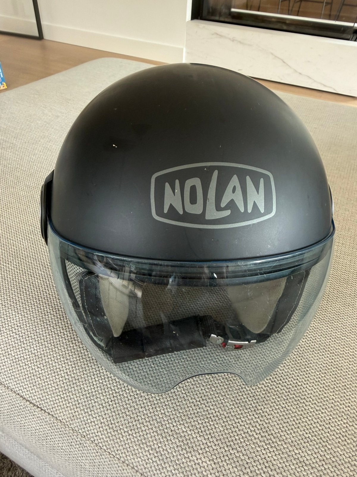 Casque Nolan Jet noir mat, Vélos & Vélomoteurs, Enlèvement, Utilisé, Medium