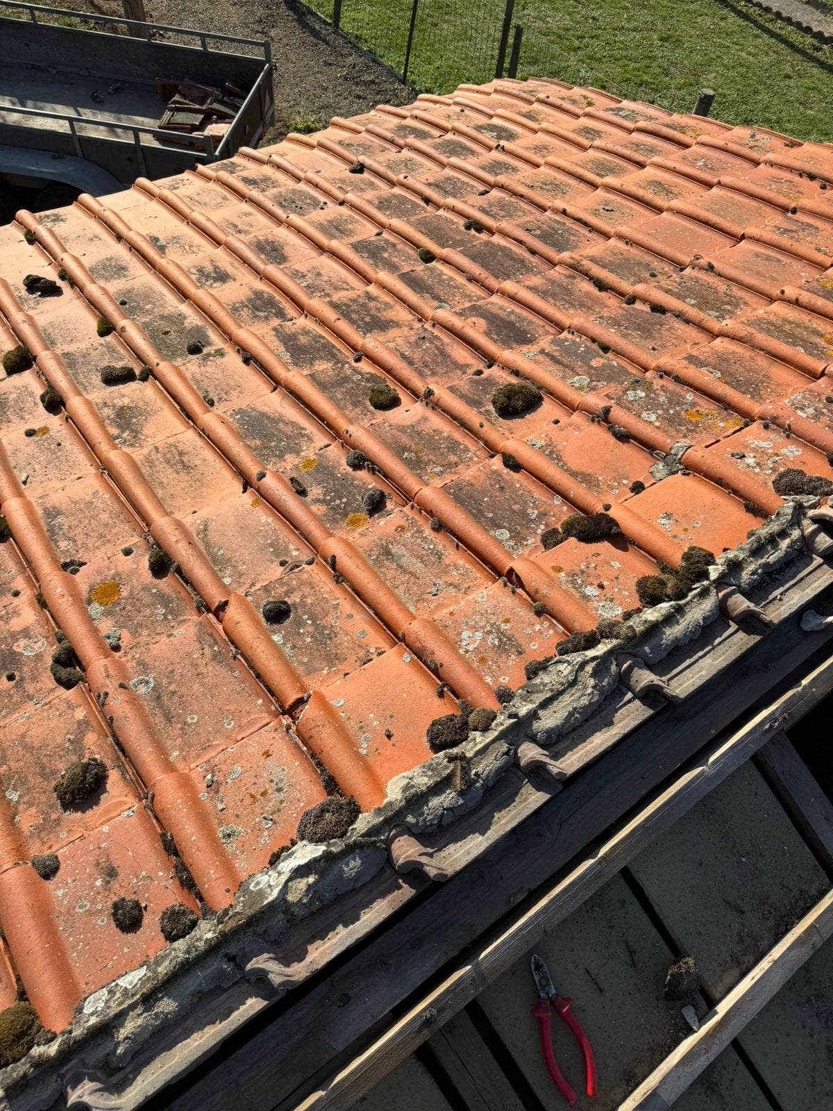 Oude dakpannen enkele sluiting, Doe-het-zelf en Bouw, Ophalen, Gebruikt, Steen of Klei, Dakpannen