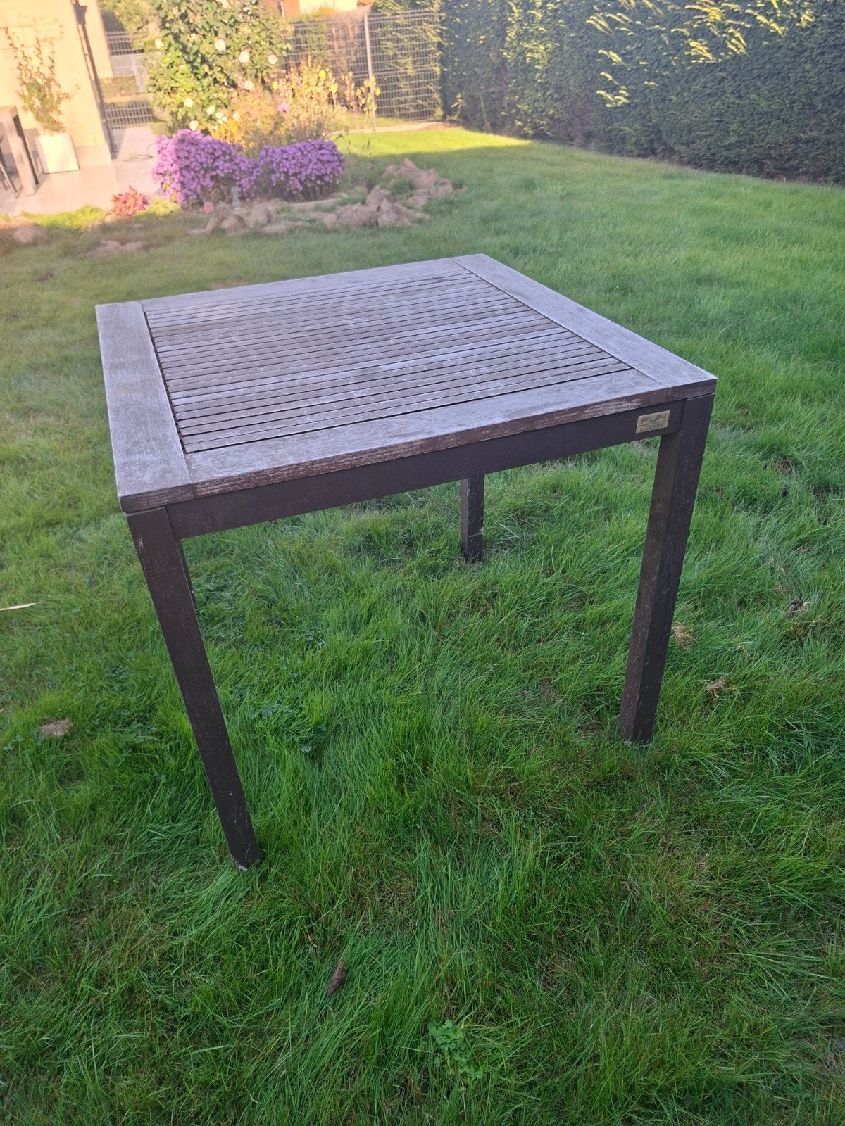 tuintafeltje 80x80, Tuin en Terras, Ophalen, Gebruikt, Vierkant, Hout