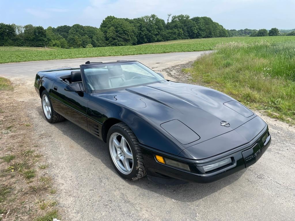 Superbe Corvette C4 Cabrio, 1992, LT1 300ch, ZF 6 manuelle!, Cuir, Achat, Boîte manuelle, Noir