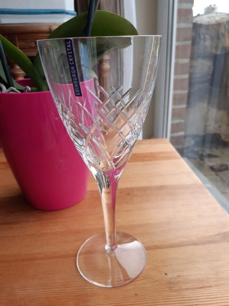 Lot : 6 verres à vin rouge TORRENT Cut - cristal d'Edimbourg, Enlèvement ou Envoi