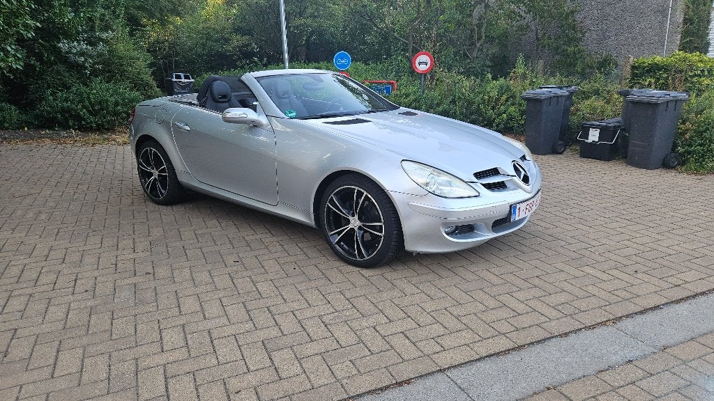 SLK200 kompressor Aut.leer,Airscarf,airco, navi,2007, Cuir, Argent ou Gris, Achat, 211 g/km