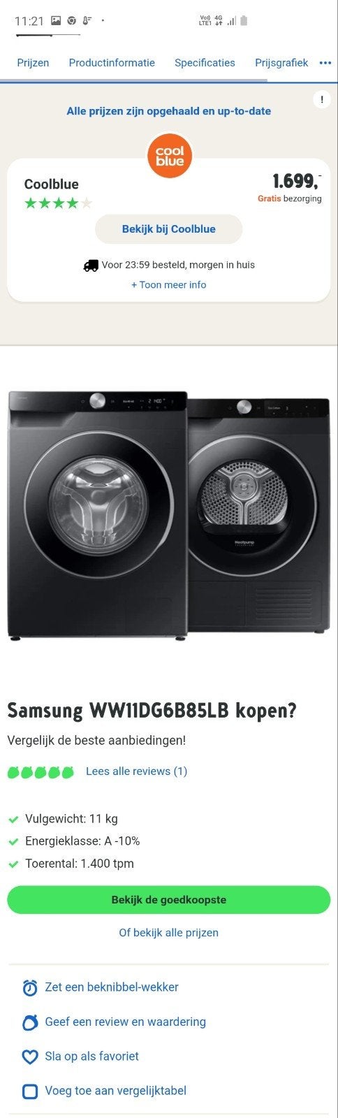 Machine à laver Samsung en parfait état de fonctionnement, p, Enlèvement