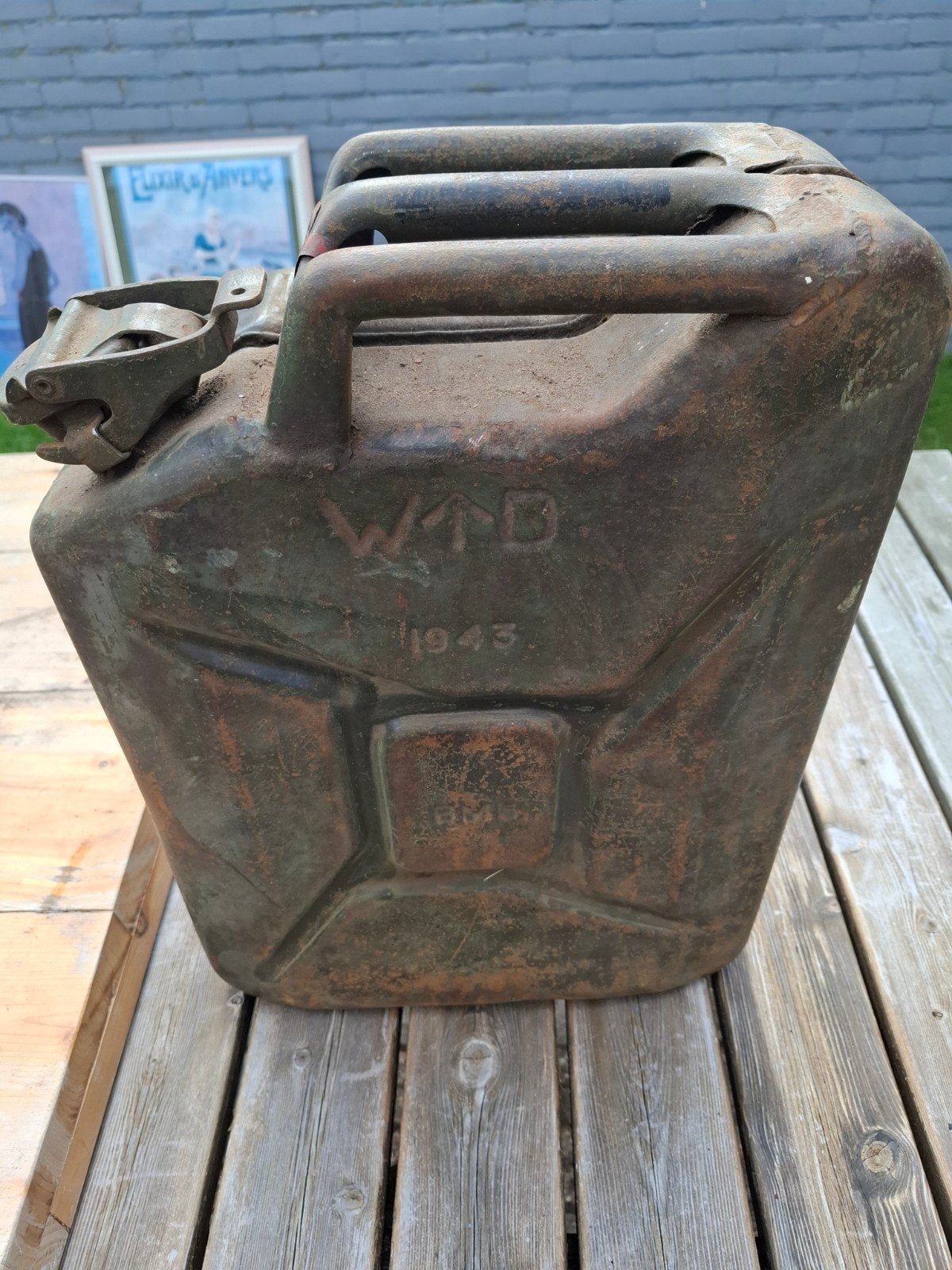 Jerry Can English, Seconde Guerre mondiale, 1943, Enlèvement ou Envoi