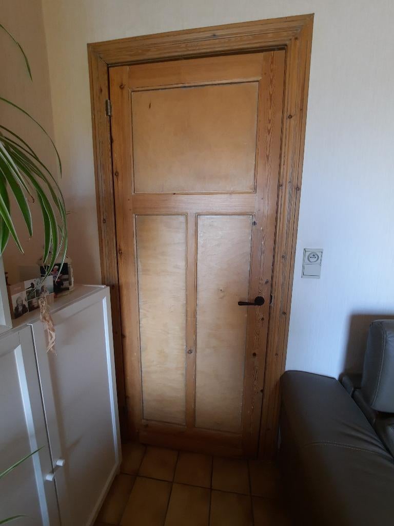 Houten binnendeuren, Doe-het-zelf en Bouw, Deuren en Vliegenramen, Ophalen, Gebruikt, Minder dan 80 cm, Binnendeur