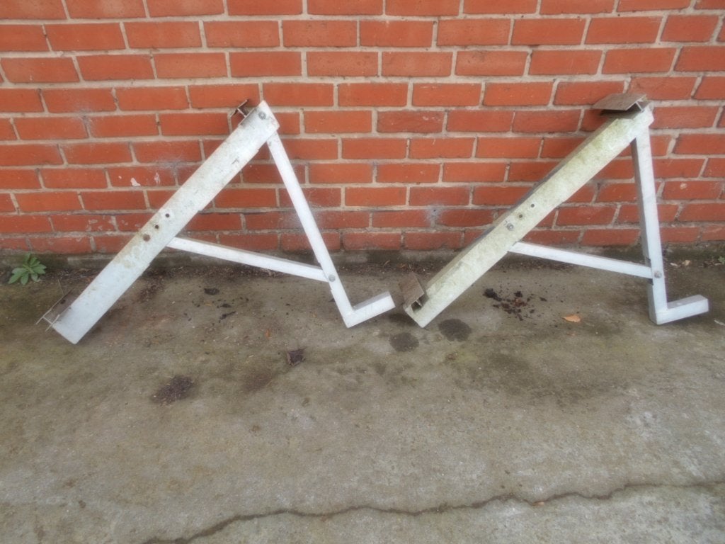 2x Alu stellingshaak, Doe-het-zelf en Bouw, Ladders en Trappen, Ophalen, Gebruikt, Ladder