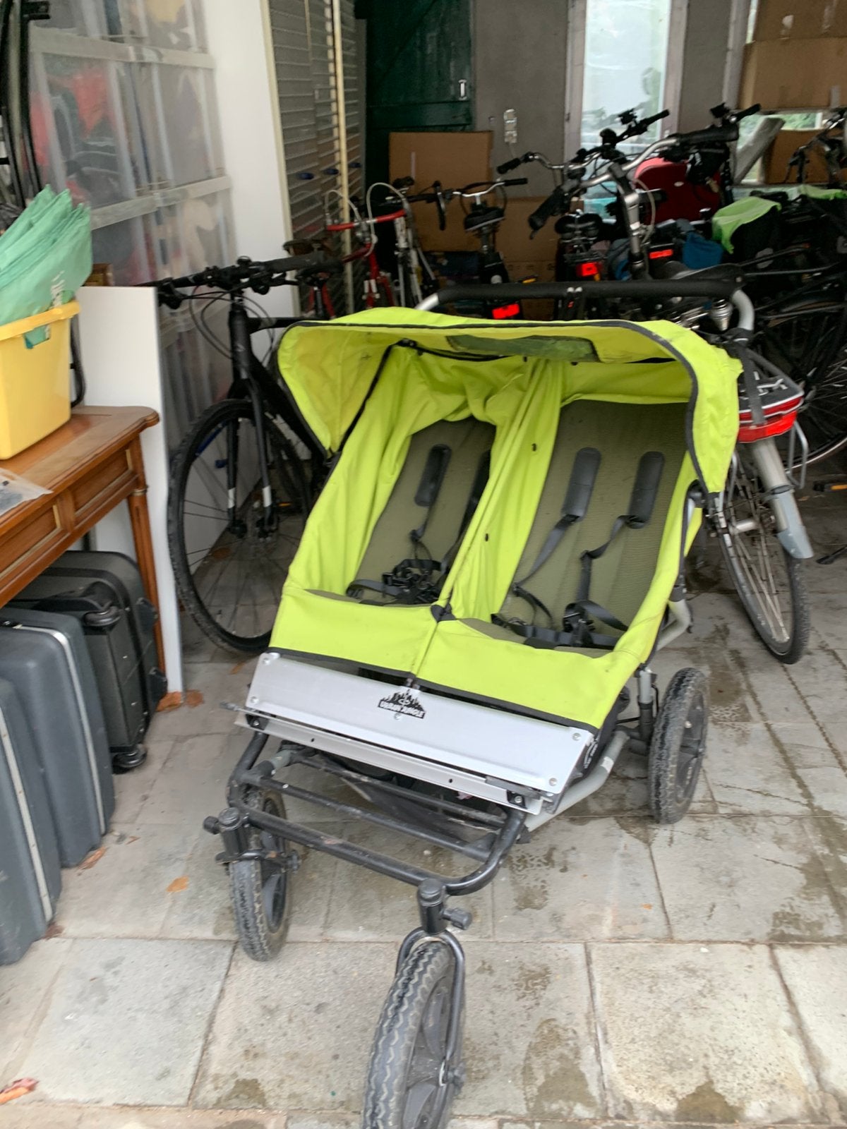 Dubbele buggy, Ophalen, Zo goed als nieuw