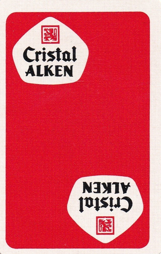 B 51 / S K CRISTAL ALKEN LEEUW IN KADER, Verzamelen, Ophalen of Verzenden, Nieuw, Speelkaart(en)