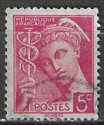 France 1936/1941 - Yvert 406 - Type Mercure - 5 cm (ST), Envoi, Affranchi